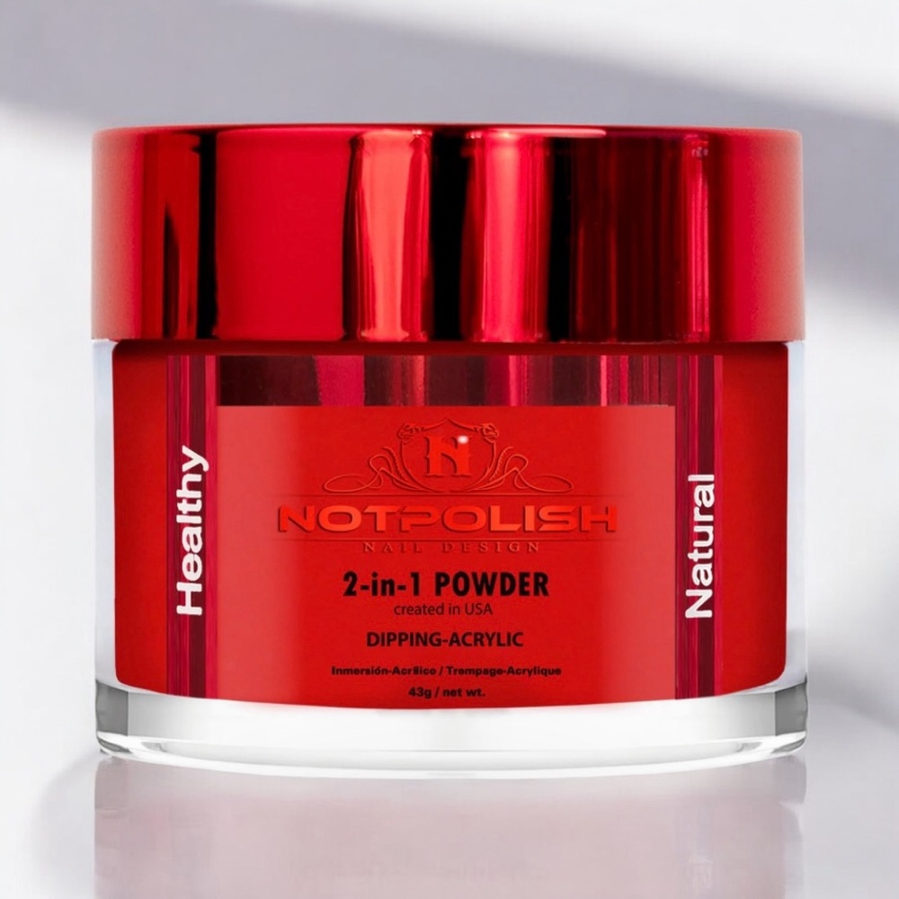 NEW NotPolish 2 in 1 Powder Dipping-Acrylic Color Fire Engine